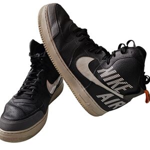 Nike Air Force 1 Sneakers High Under Construction Black/Grey-Platinum Size 14